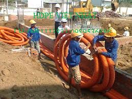 Ống nhựa xoắn HDPE bảo vệ hệ thống đèn cao áp công cộng