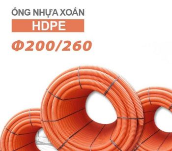 Ống nhựa xoắn chịu lực HDPE phi 200/260